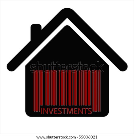 investment BARCODE home, Isolated over background and groups, vector ILLUSTRATION