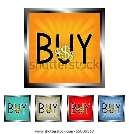 Square buy burst vector buttons