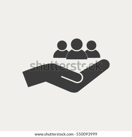 Businesspeople icon - teamwork & relationship concept