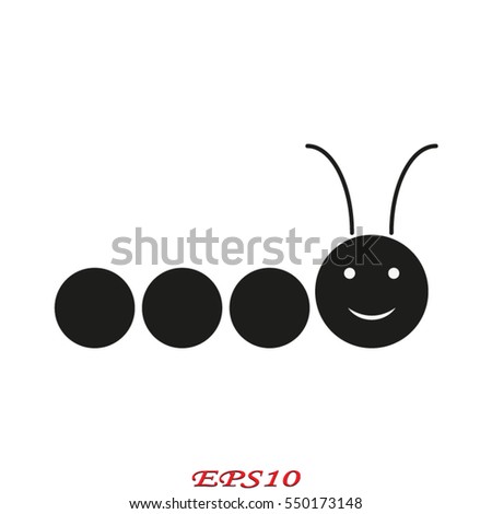 caterpillar, icon, vector illustration eps10