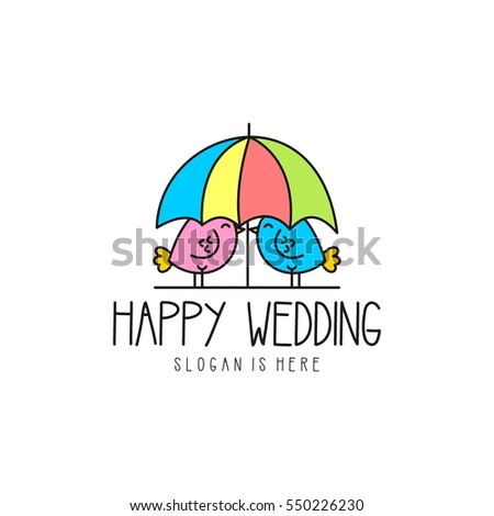 Wedding logo design template