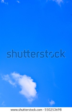 Beautiful Clouds and Blue Sky With Copy Space for Background.