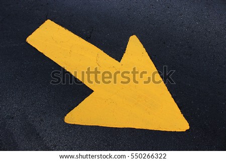 Pavement Directional Arrow in Blacktop