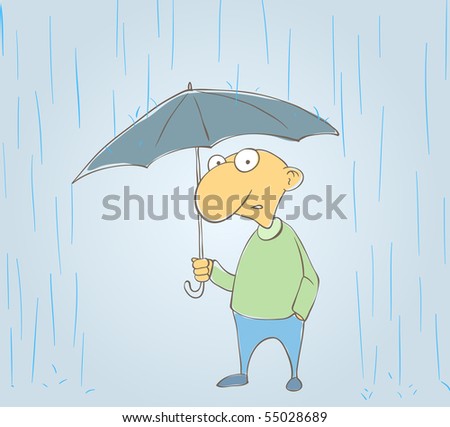 man with an umbrella