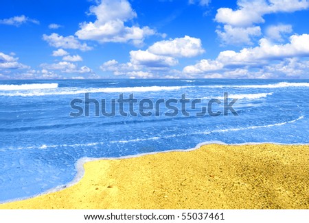 Vacation conceptual image. Picture of tropical sea.