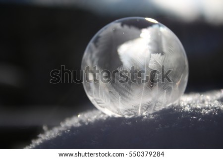 Frozen soap ball 