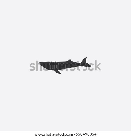 Blue Whale icon silhouette vector illustration

