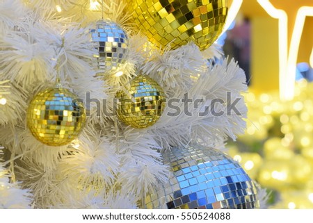 White background light golden time for celebrations and New Year.