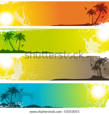 Separated Tropical Banners