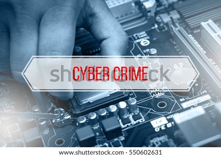 Computer Concept with text CYBER CRIME
