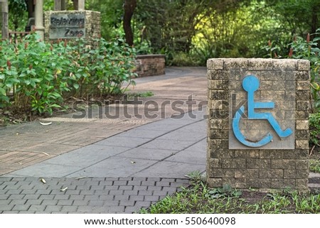 Toilet or Restroom in the garden sign
