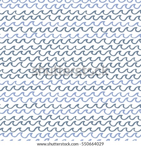 Abstract seamless pattern with waves. Design for backdrops with sea, rivers or water texture. Background for poster or cover. Figure for textiles.