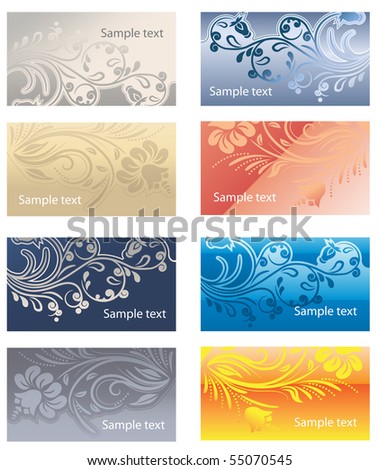 Det of floral business cards