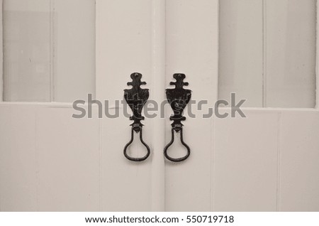 Metal portal in a door