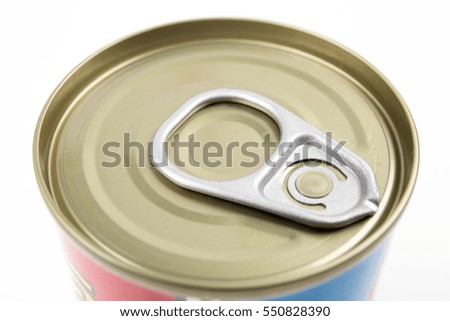 Closeup of aluminum cans On white background