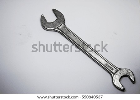 Wrench on white background.