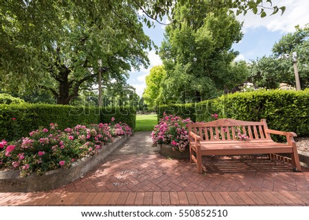 Beautiful corner with flowers in Robertson Park located in the heart of the Orange CBD.