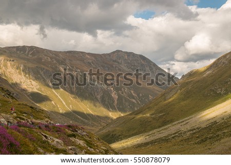 The pass of the Forcola, Livigno, Valtellina, Sondrio, Lombary, Italy