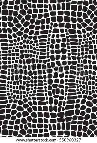 Seamless reptile skin vector pattern. monochrome texture. Reptile print illustration..