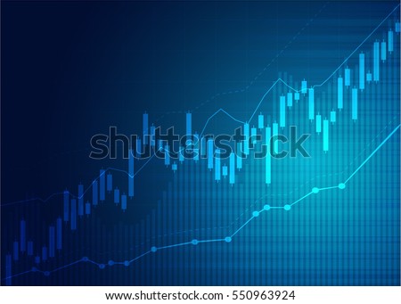 Candle stick graph chart of stock market investment trading, Bullish point, Bearish point. trend of graph vector design. Royalty-Free Stock Photo #550963924