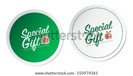Special Gift Stickers Royalty-Free Stock Photo #550974361