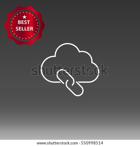 Cloud Technology Link Hyperlink Vector Icon Illustration