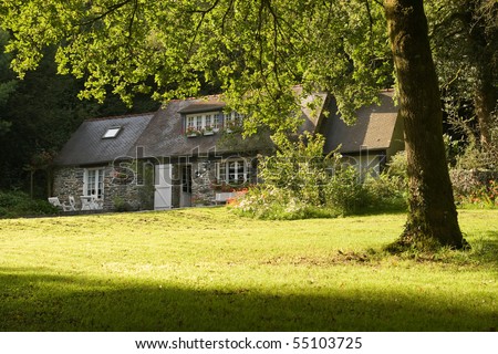 Typical house in Brittany Royalty-Free Stock Photo #55103725