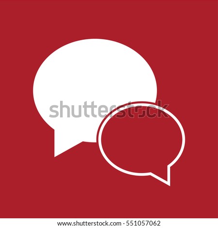 Speech bubble icon or message icon . Vector illustration