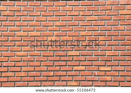 orange color brick wall Royalty-Free Stock Photo #55106473