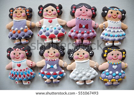 Wedding cookie decoration , girl shaped