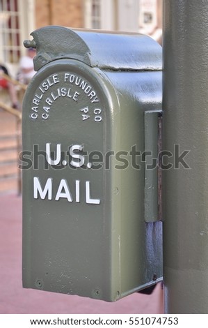 Old United States of America mailbox