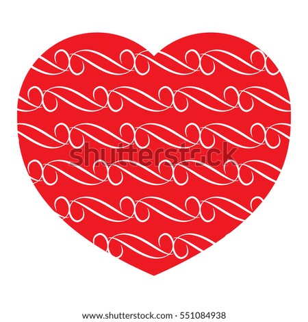 icon heart, vector isolated elements on white background. Flat heart shaped for card and textile design. Valentines day.