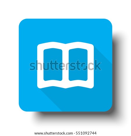 White Book icon on blue web button