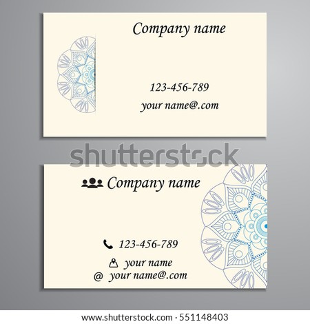 Invitation, business card or banner with text template. Round floral vector ornament. Lace. National pattern. Islam, Arabic, Indian, turkish, pakistan, chinese, ottoman motifs.