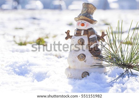 snowmen on the snow