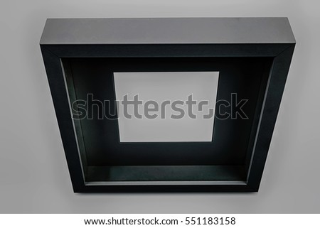 abstract picture frame against grey background, studio shot, high dynamic range picture