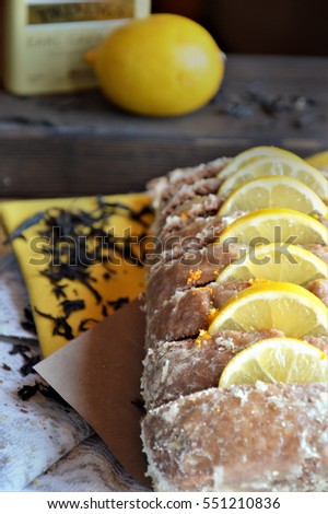 lemon cake with Earl Grey
