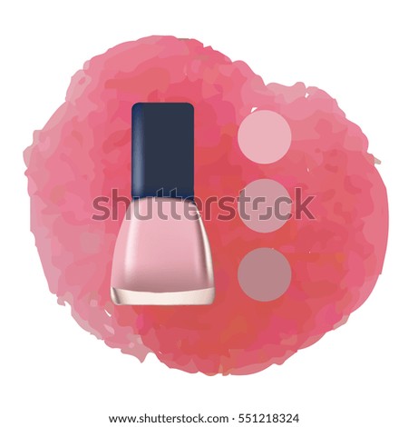 nail polish on a red background. vector