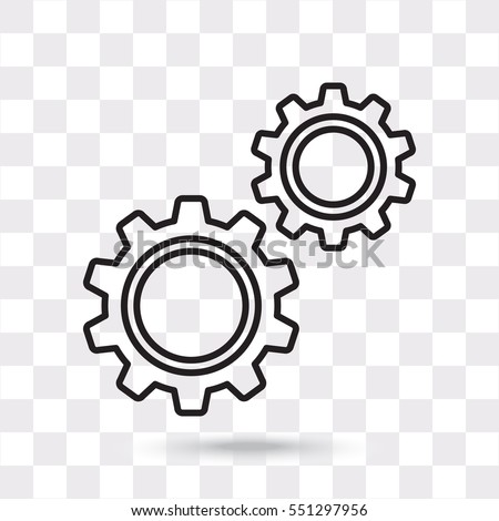 Line icon-  gears Royalty-Free Stock Photo #551297956