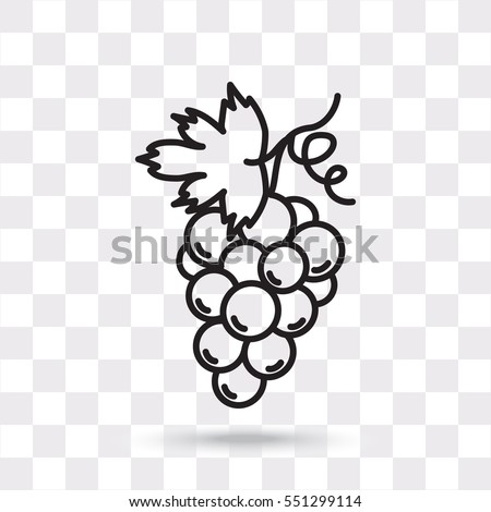Line icon- grapes Royalty-Free Stock Photo #551299114