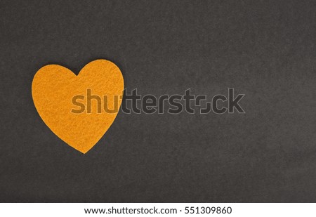 Heart Felt black background. Valentine's Day card. love the texture