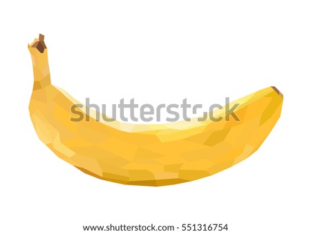 Polygonal style illustration of banana