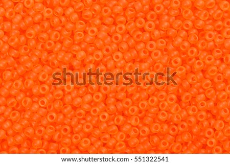Background of orange glass beads