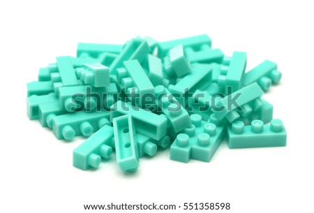 Building Blocks Isolated on a White Background