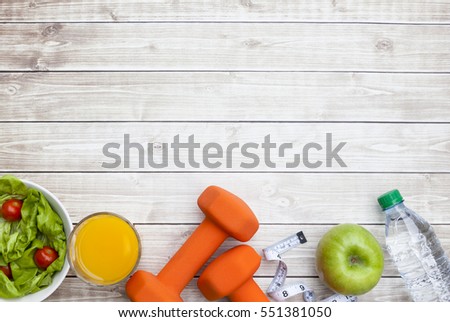 Healthy Diet Fitness Background Royalty-Free Stock Photo #551381050