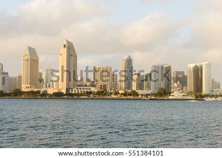 View of the San Diego, California skyline as seen from Coronado 