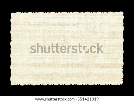 Reverse side of an old photo print with a decorative border.