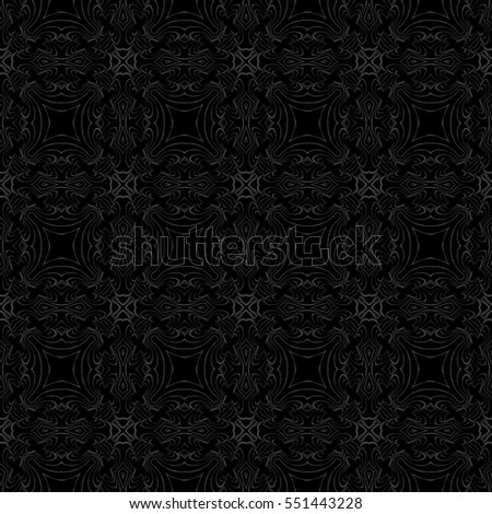 Seamless texture of floral ornament. Optical illusion. Vector illustration. For the interior design, printing, web and textile