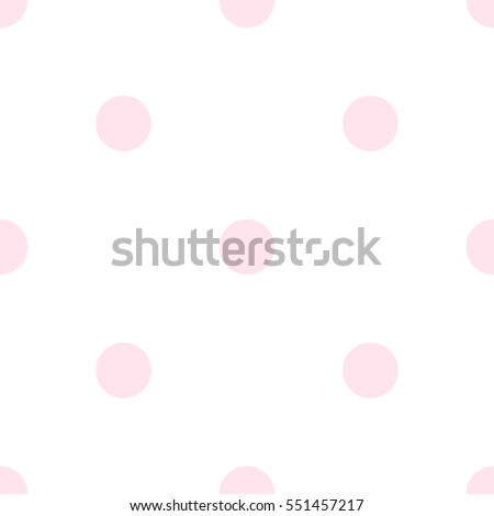 Blush polka pattern. White background vector. Seamless