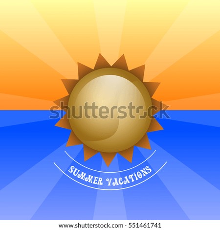 Colored summer vacation graphic design, Vector illustration